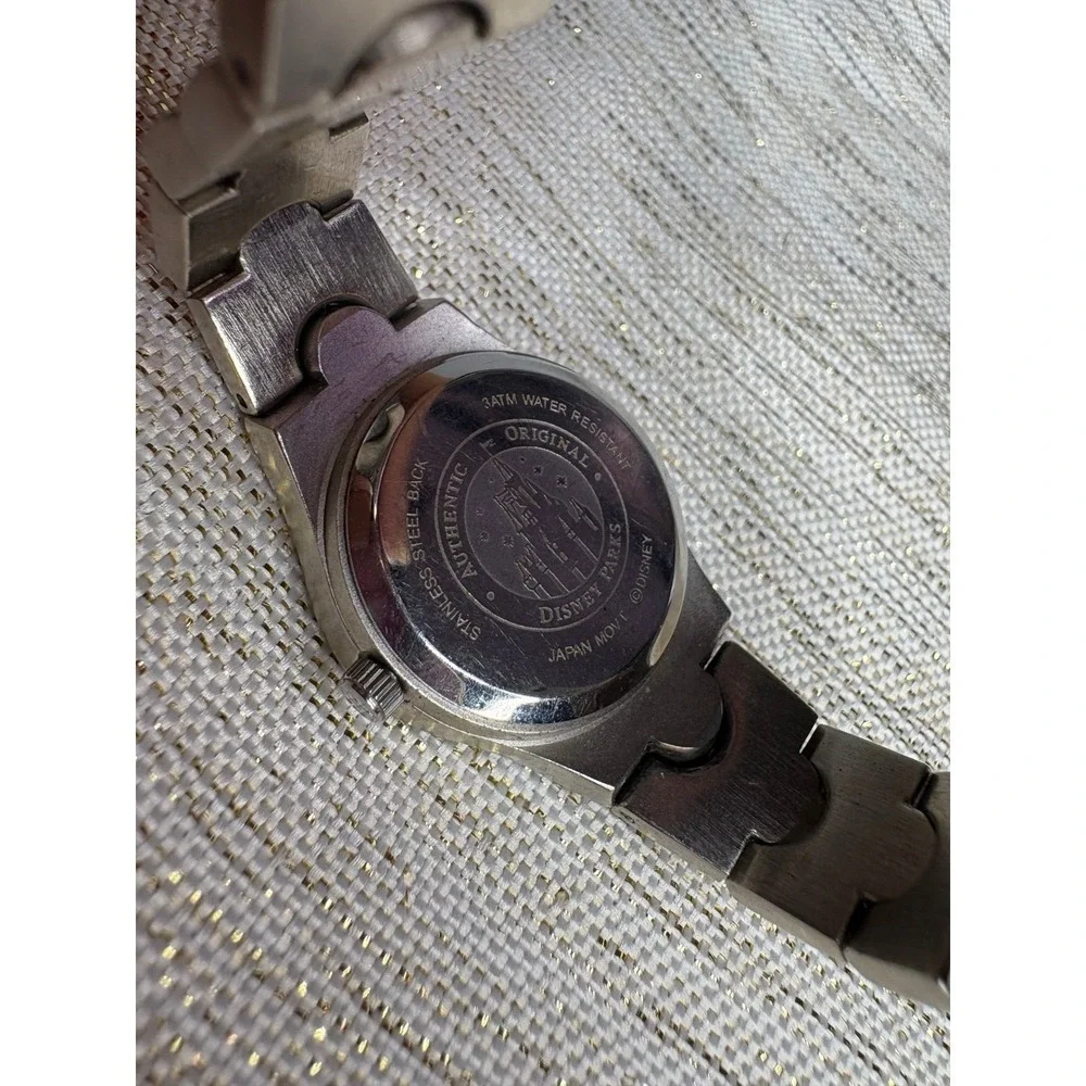 Disney Watch Women 25mm Mickey Mouse Silver Tone Blue Dial